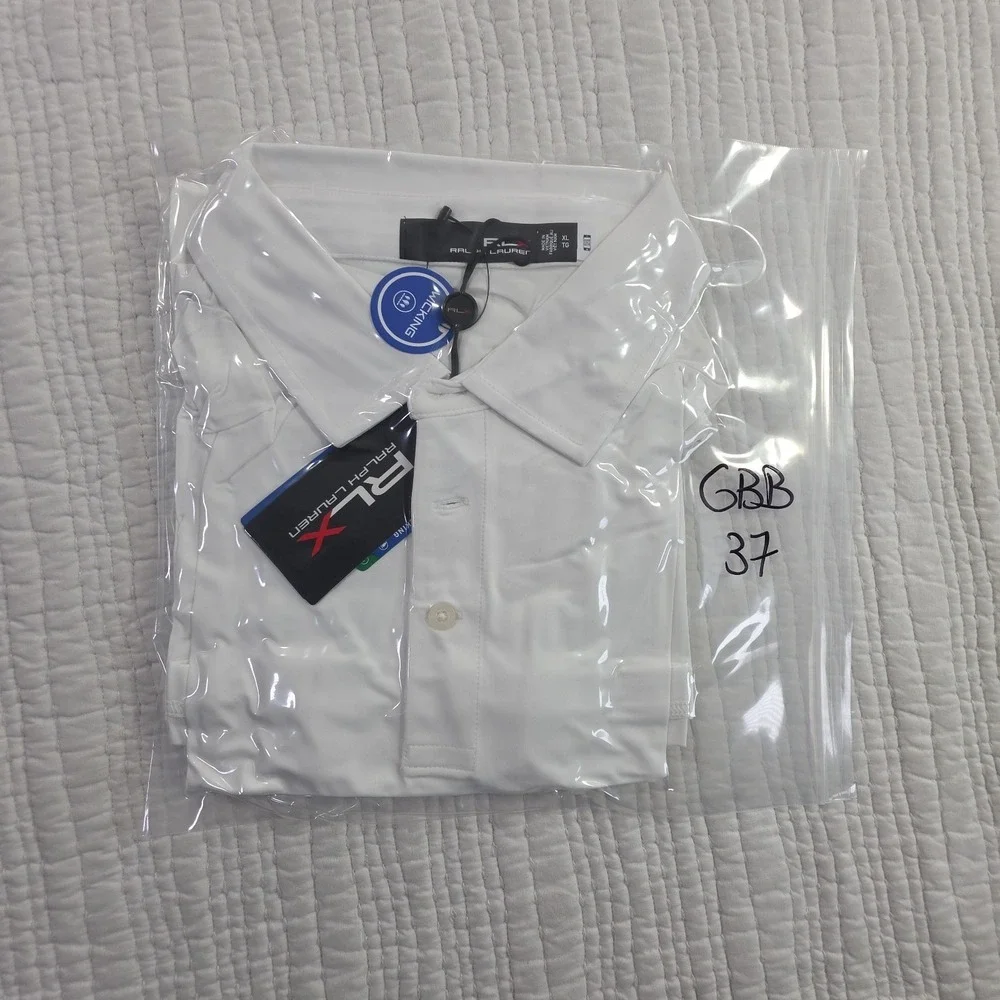 Ralph Lauren RLX Performance Golf Polo Wicking Men's XL White NEW Tennis NWT